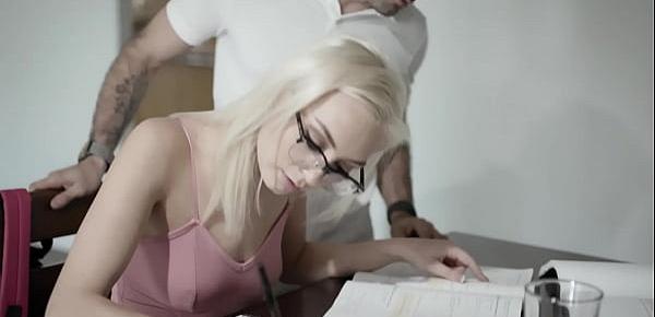  Blonde Schoolgirl Chloe Temple And A Tutor With Ulterior Motives